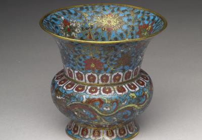 图片[2]-Cloisonne zhu vase with dragon decoration, Early 16th century, Ming dynasty-China Archive